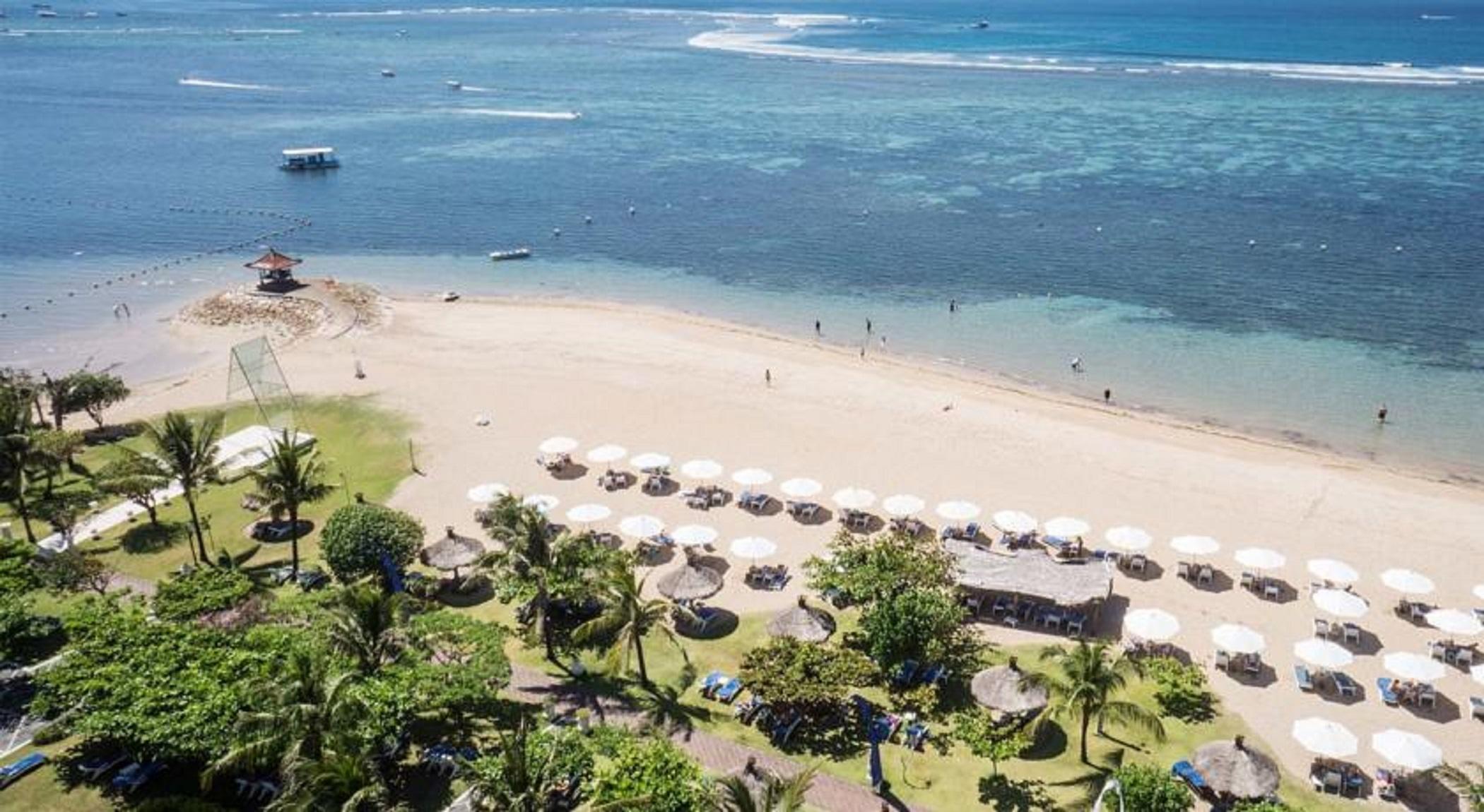 Grand Mirage Resort & Thalasso Bali Nusa Dua  Eksteriør bilde The beach at the resort
