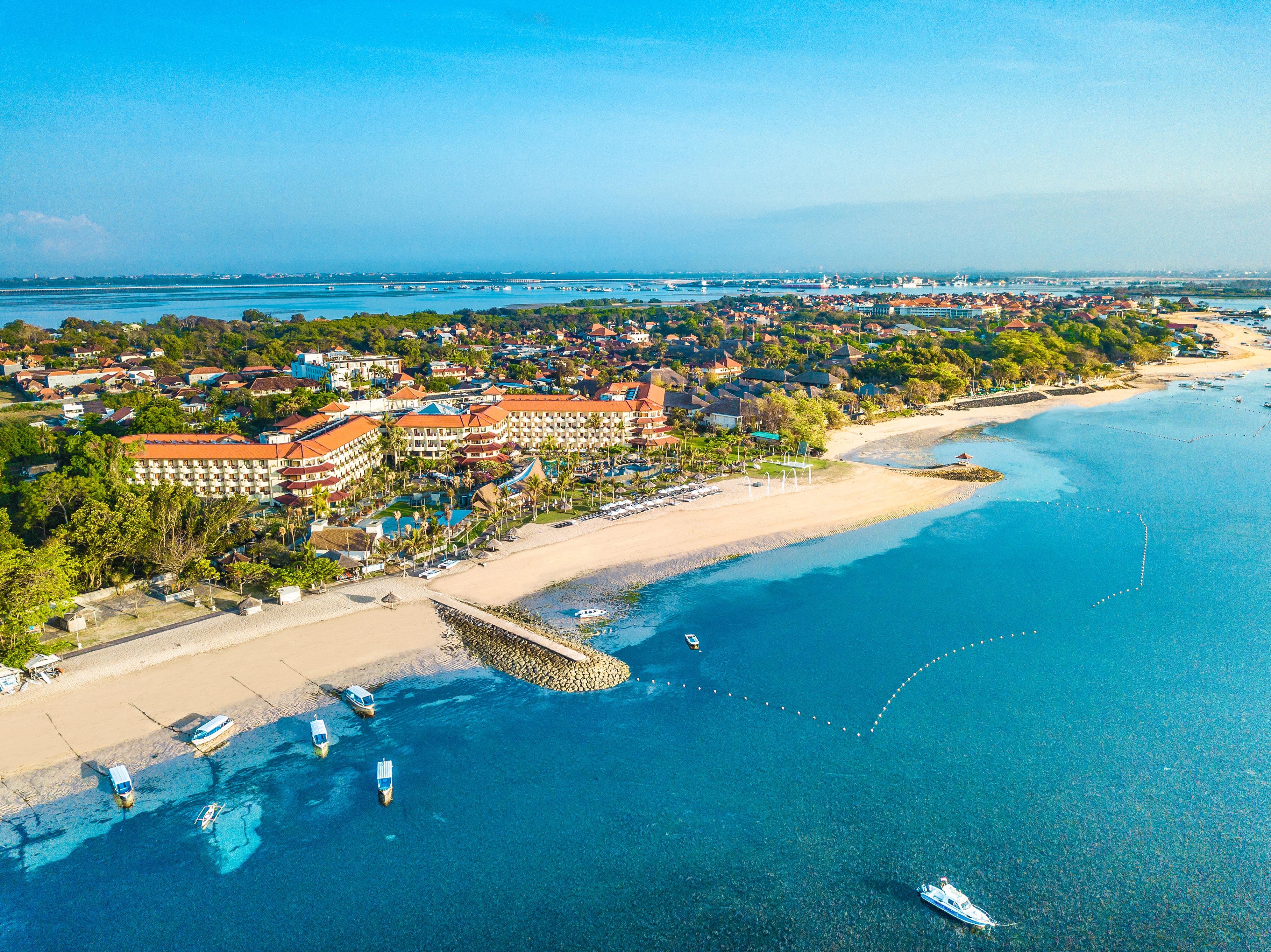 Grand Mirage Resort & Thalasso Bali Nusa Dua  Eksteriør bilde Aerial view of Nusa Dua